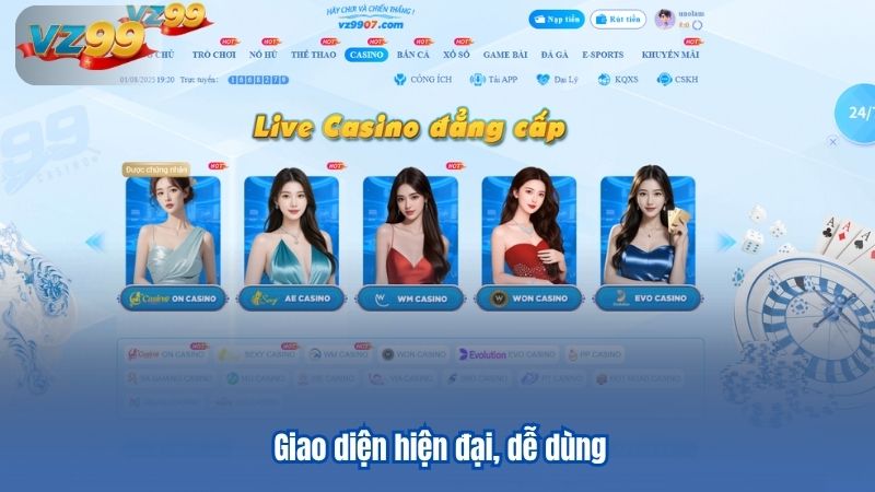 Giao diện hiện đại, dễ dùng